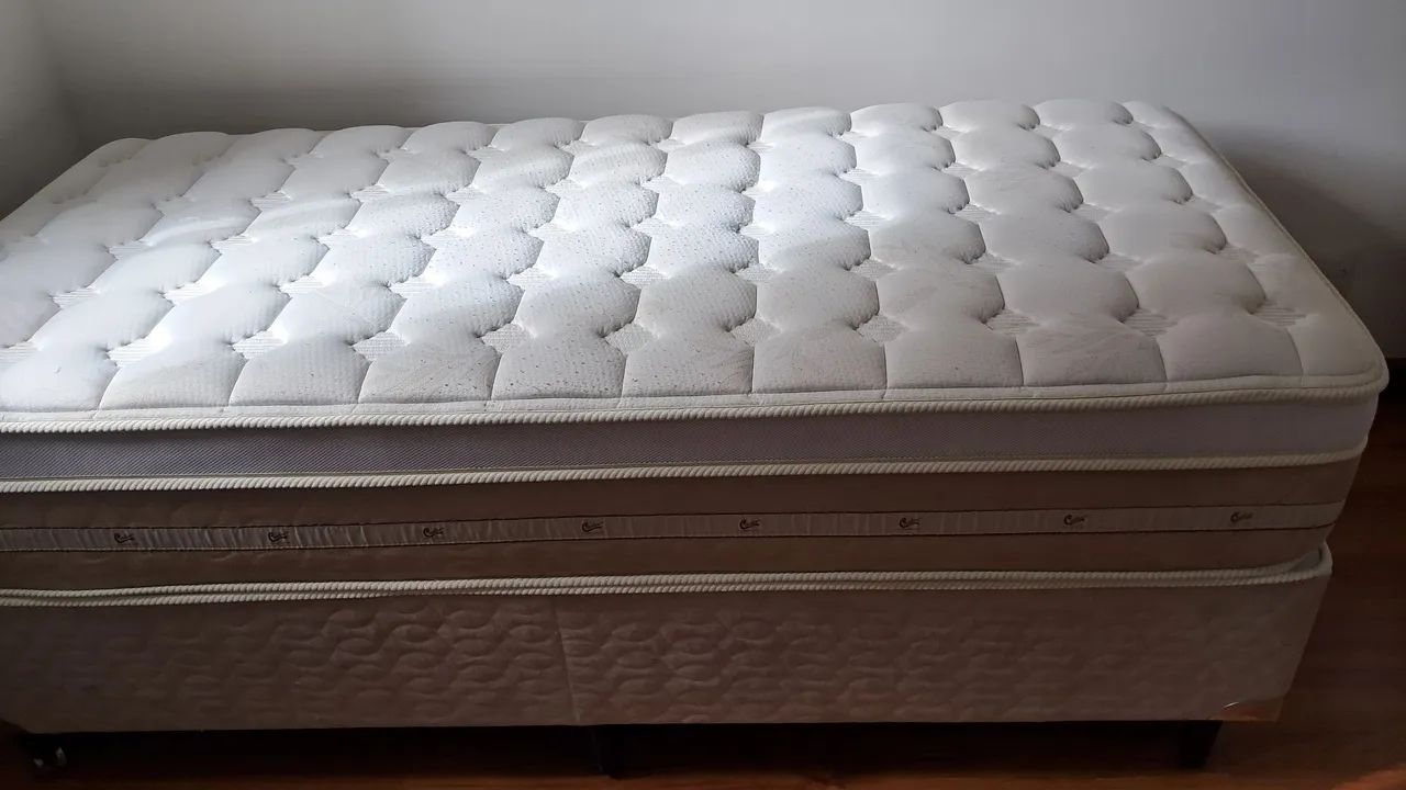 Cama Box + Colchão Silvério Star Solteiro Air Pocket Castor - Foto 4