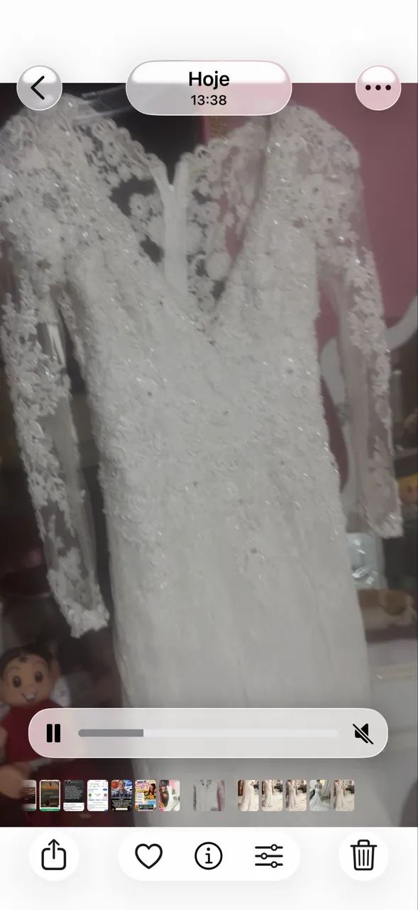Vestido de noiva novo 34,36
