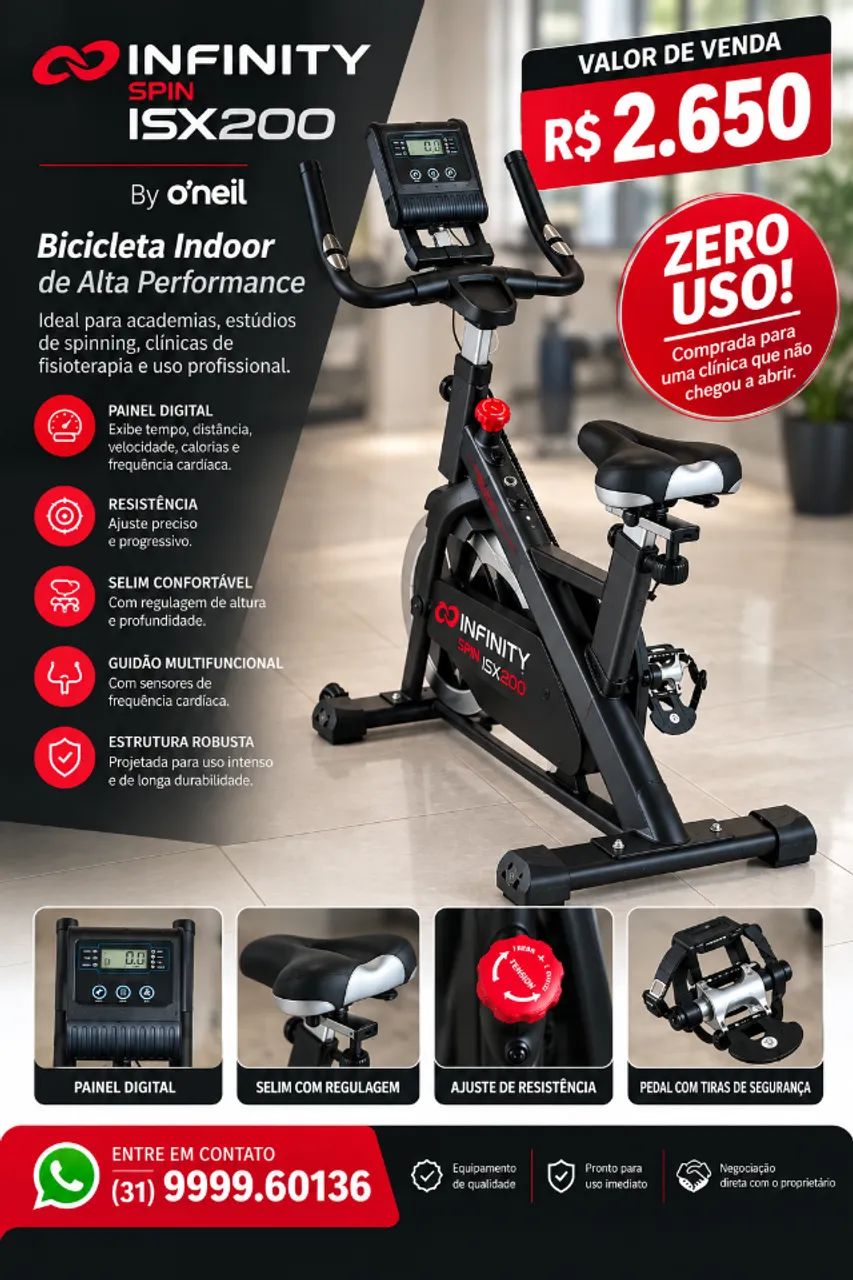 Bicicleta Indoor de Alta performance INFINITY SPIN ISX200 - Foto 5