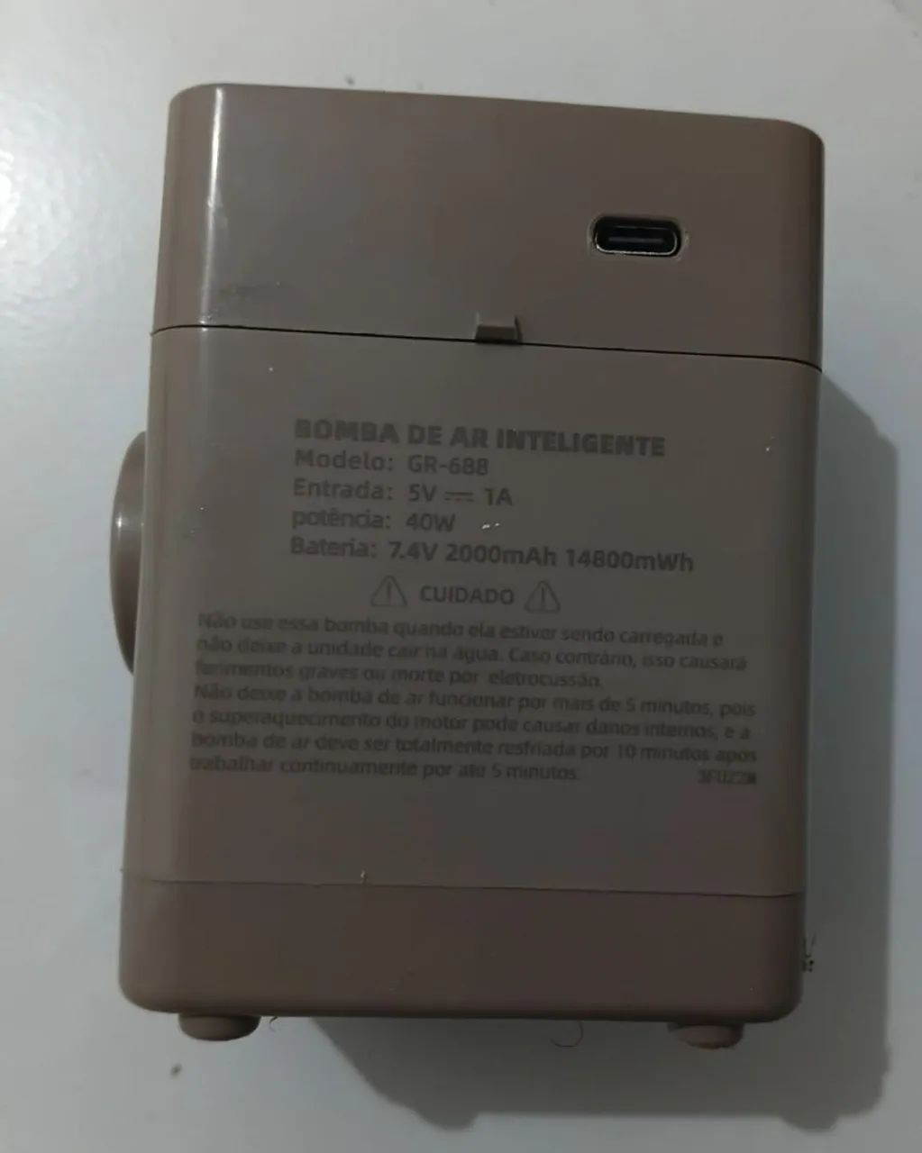 Bomba de ar elétrica GR-688 recarregável+bocais  - Foto 3