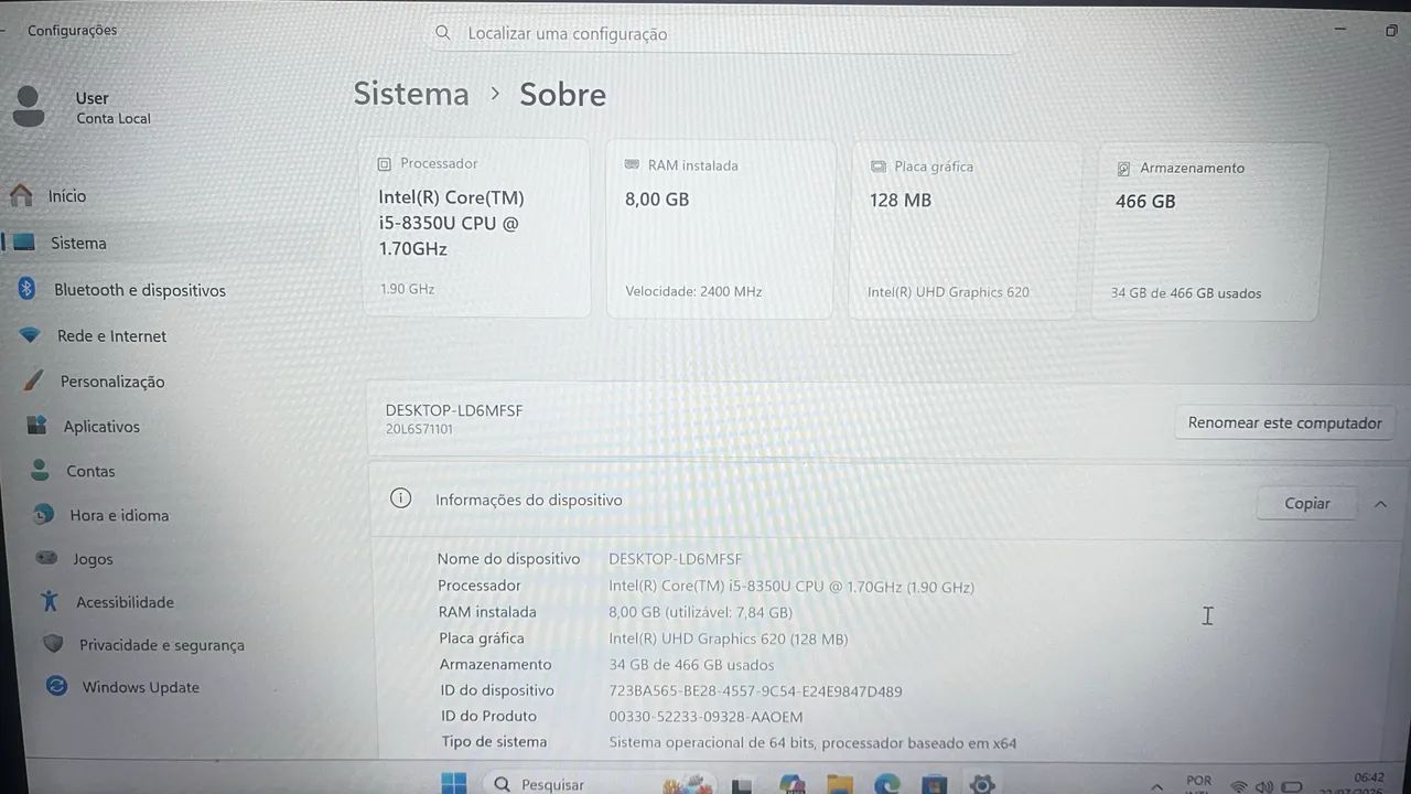 Notebook Lenovo T480 - Foto 2