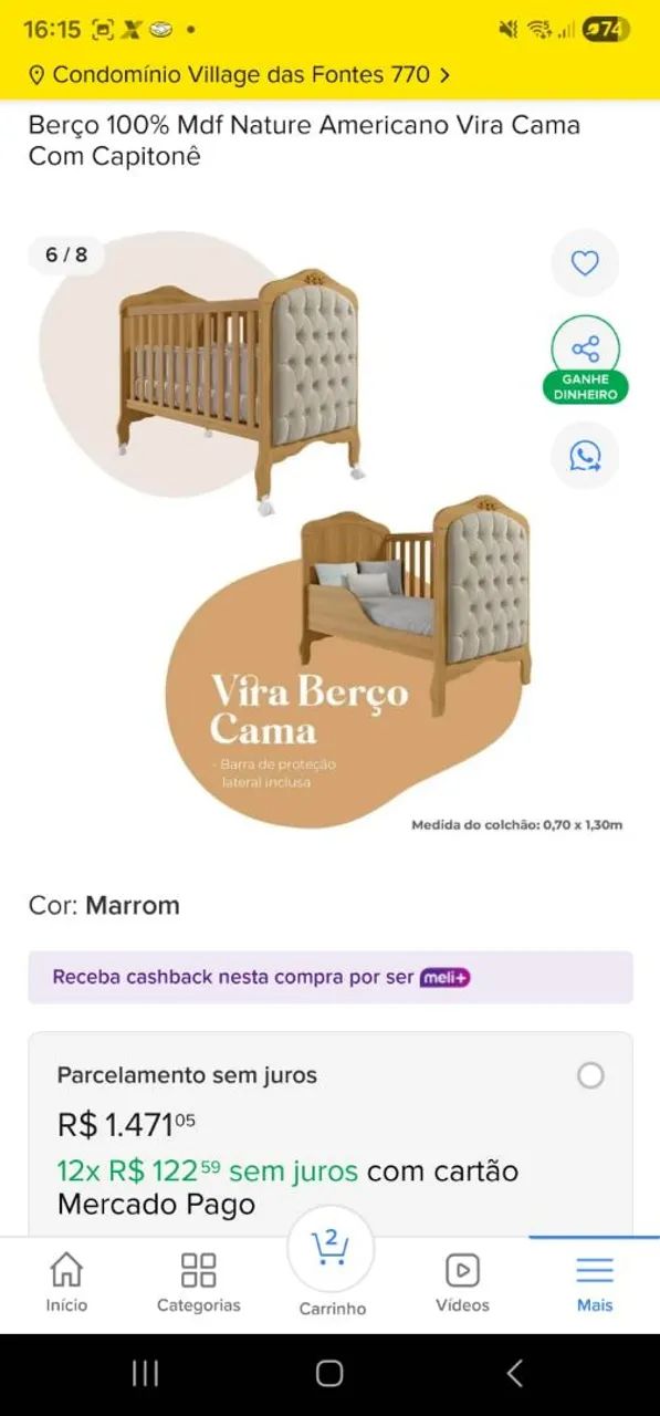Berço 100% mdf. - Foto 6