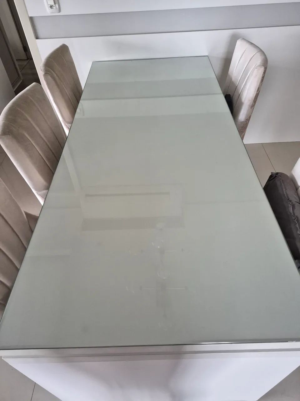 Mesa  de jantar MDF com tampo de vidro  - Foto 2