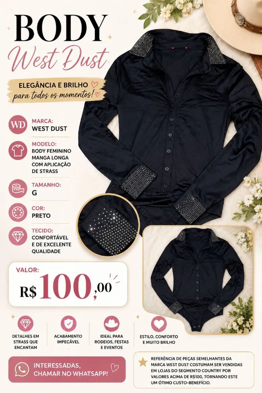 Body feminino preto  - Foto 2
