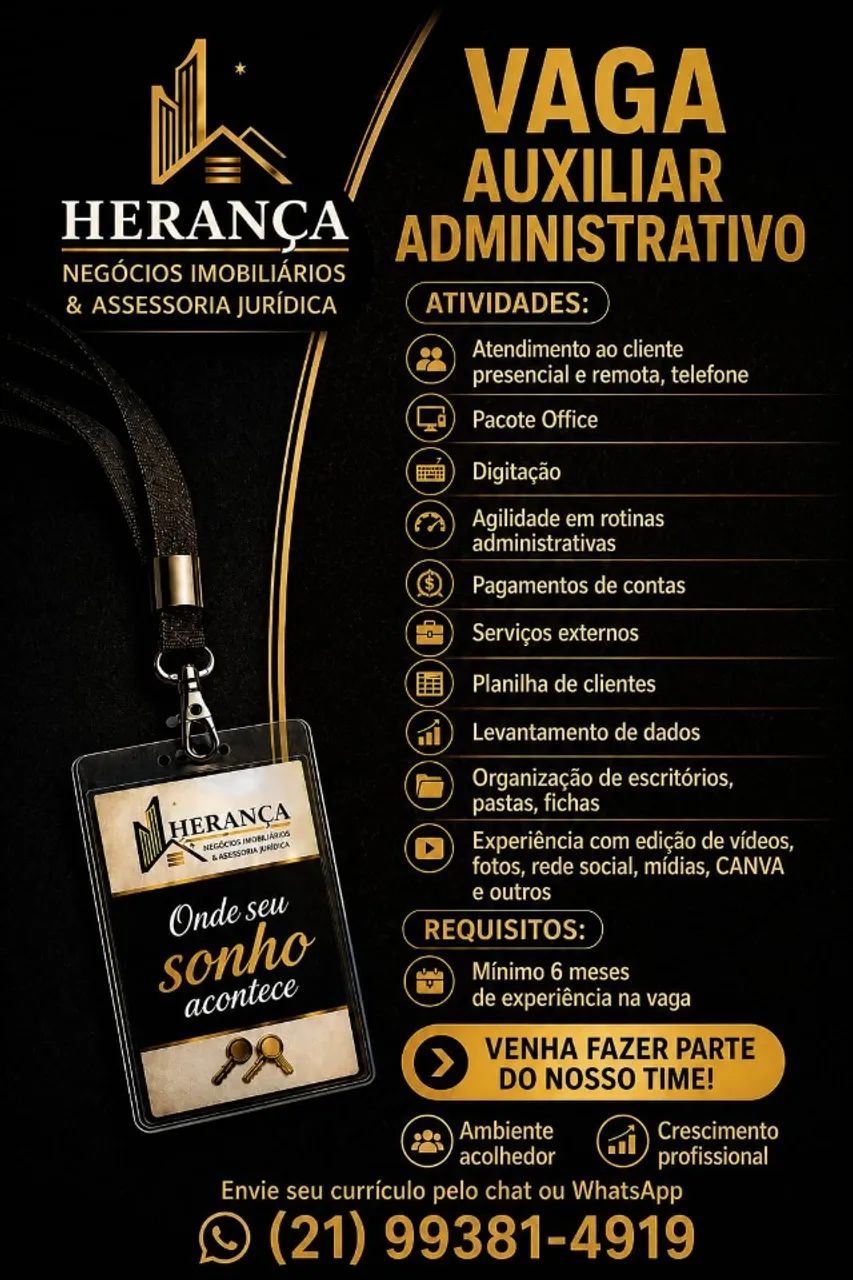 VAGA DE EMPREGO PARA ASSISTENTE, RECEPÇÃO, TECNICO EM VENDAS - Foto 2