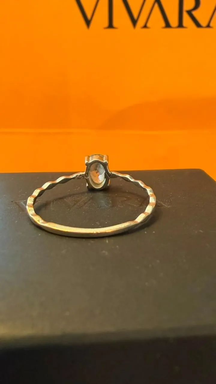 Anel Vivara em Ouro Branco 18k com Topázio Sky Blue - Foto 4