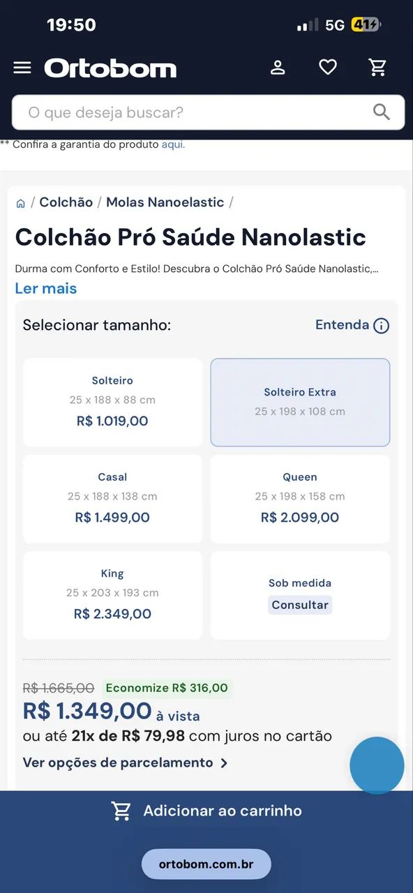 Cama solteirão prosaúde nanolastic, com box baú  - Foto 5