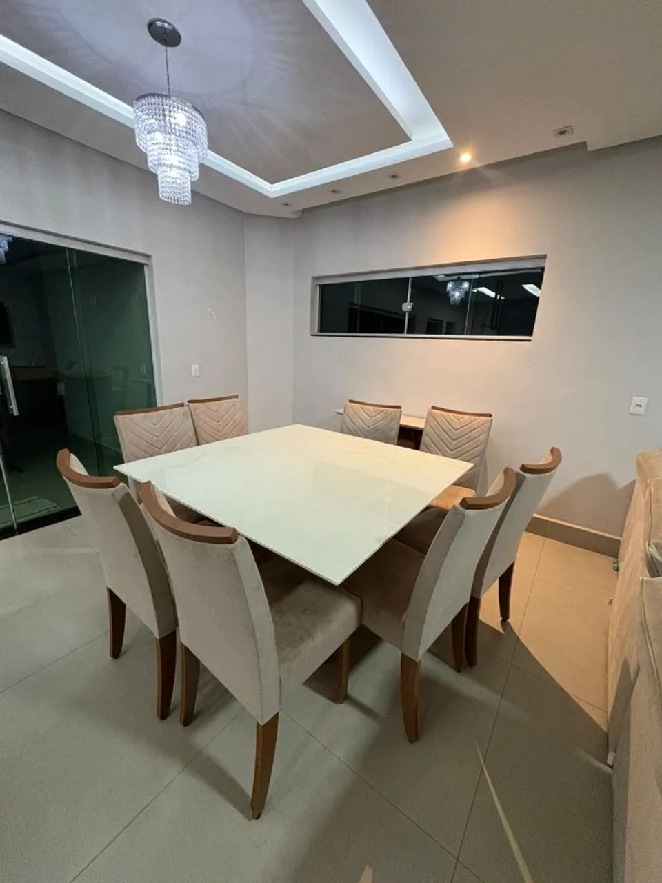 Mesa de jantar quadrada 8 cadeiras - Foto 5