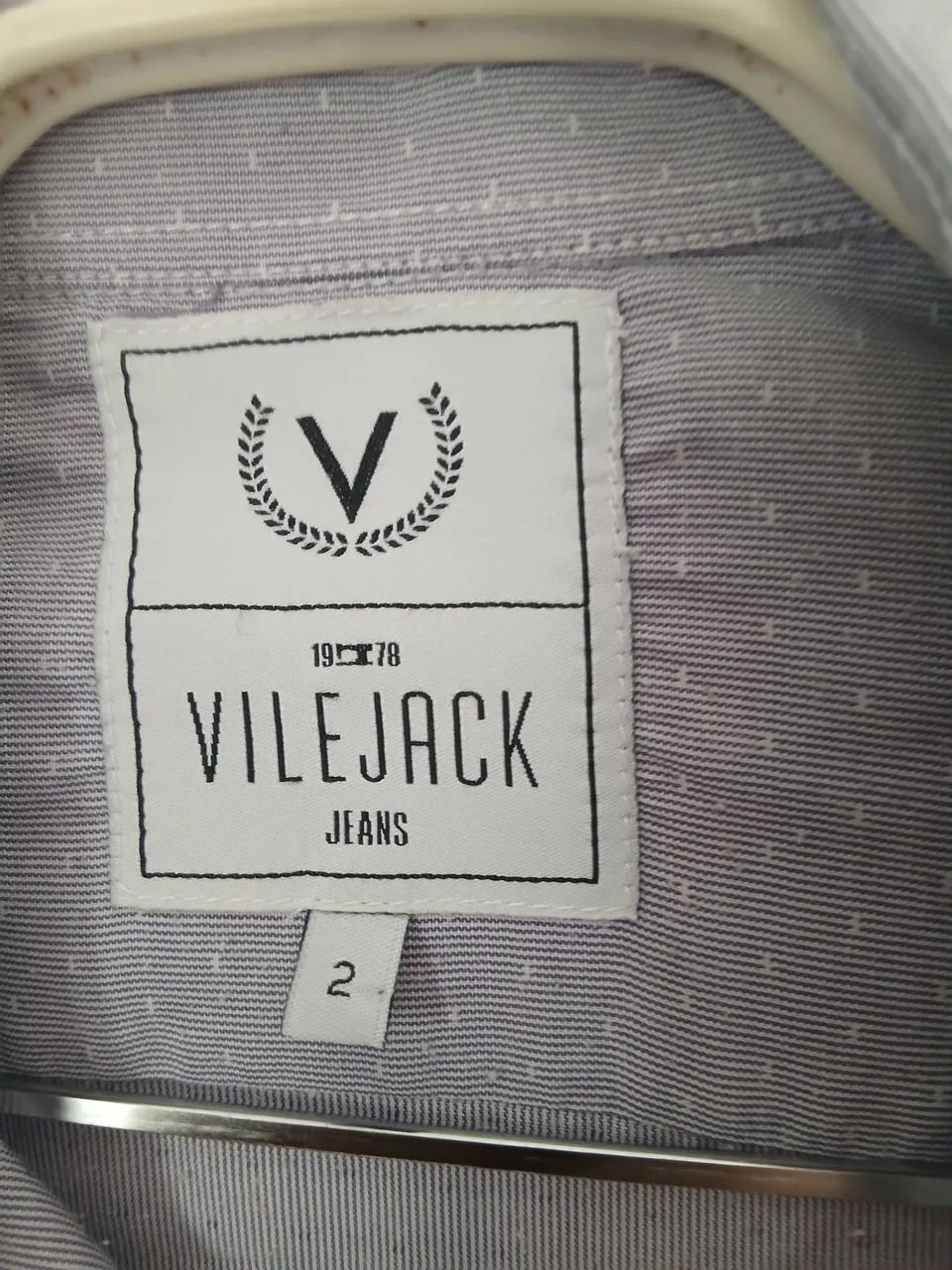 Camisa social Vilejack jeans m - Foto 4