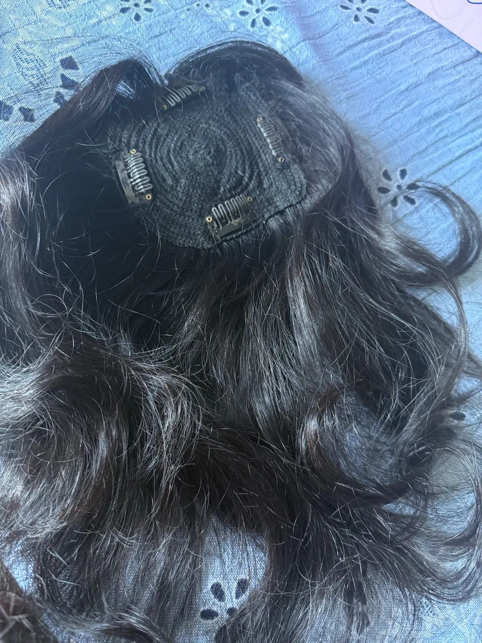 Topo de cabelo humano 40 cm, com tic tac - Foto 2