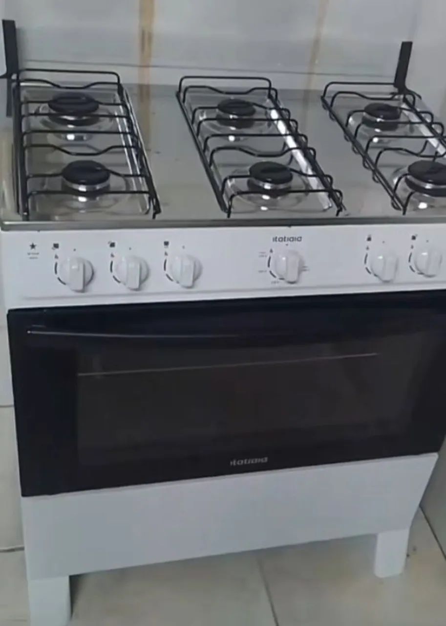 Fogão Itatiaia Star New Piso 6 Bocas Branco Mesa de Inox Bivolt 3700000473
