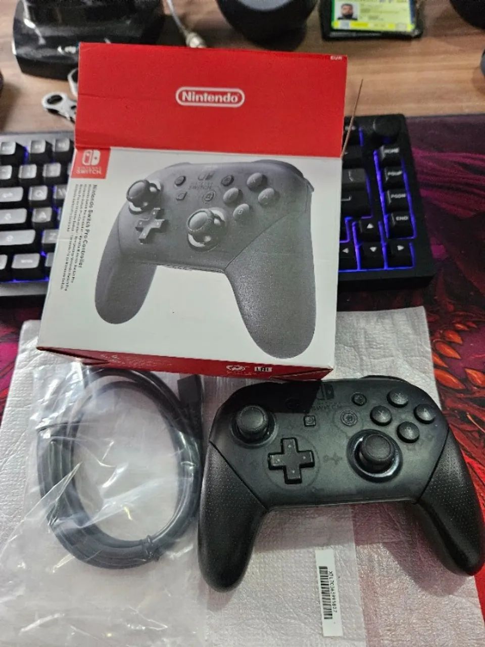 Pro Controller Nintendo Switch Pro Original - Na Caixa, Impecável e Sem Drift
