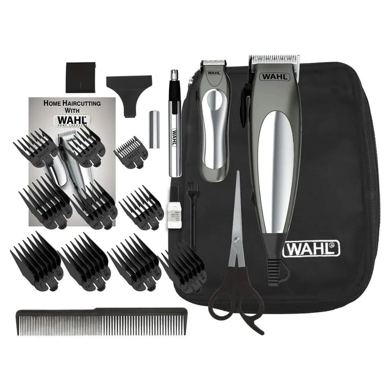 Kit Barbeiro Profissional Wahl Deluxe - Máquinas de Barbear, tesoura, pente e clipes - Foto 4