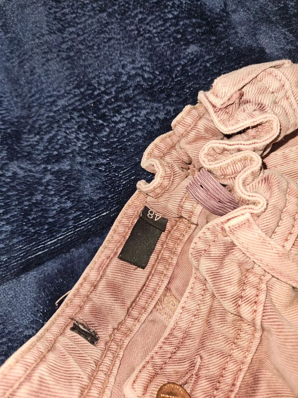 Calça jeans cargo rosa - Foto 2