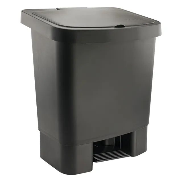 6407 - LIXEIRA PLASTICA 25 LTS -PRETA LX-25 / MARCA: DELLAPLAST