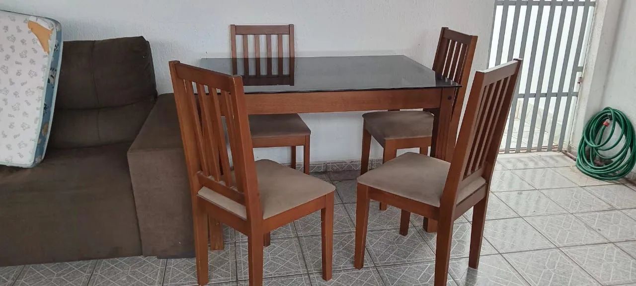 Conjunto de mesa tampa de vidro  - Foto 5
