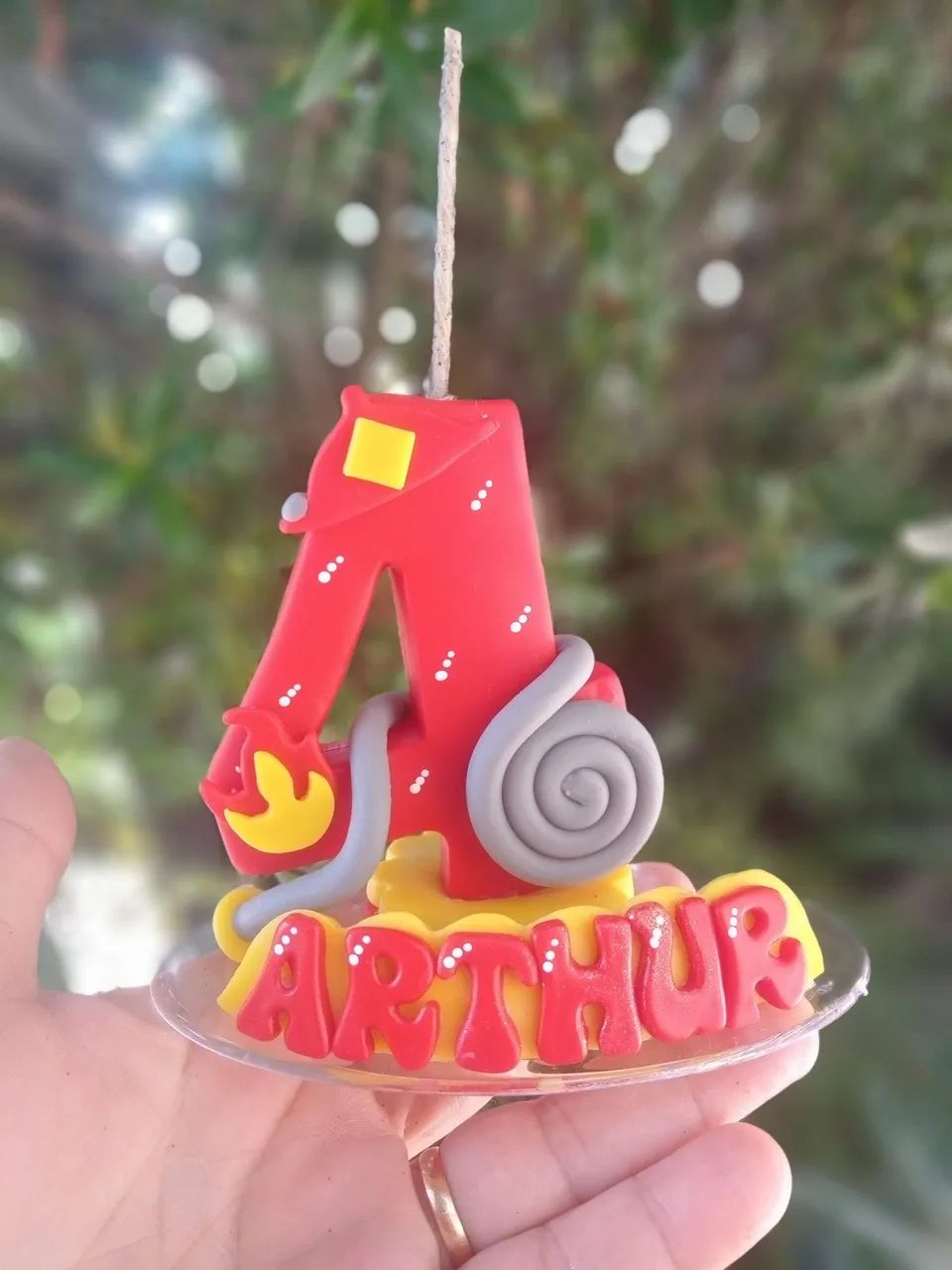 Vela Personalizada Bombeiros em Biscuit  - Foto 5