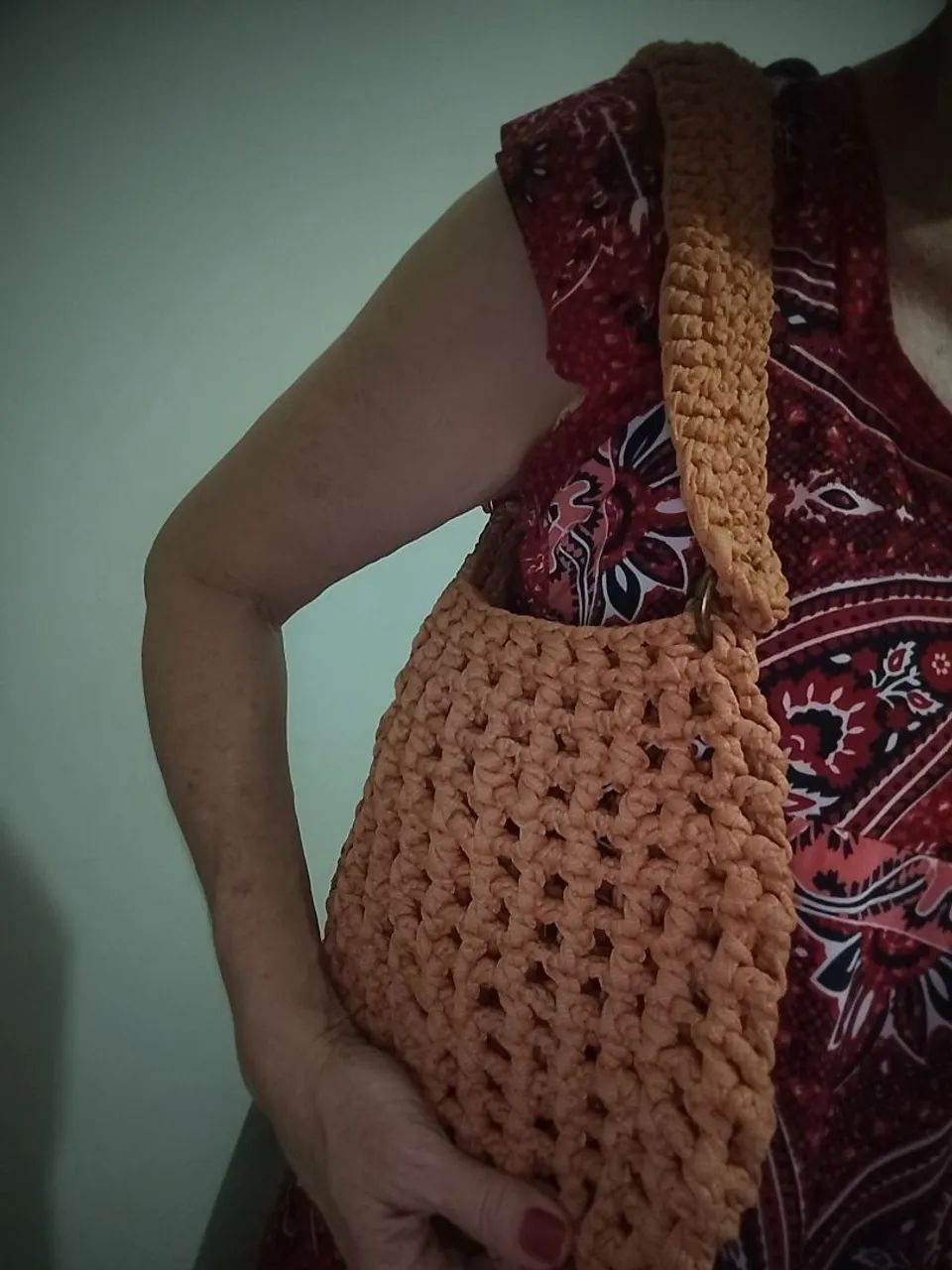 Bolsa de crochê alça larga todas as cores e modelos  - Foto 3