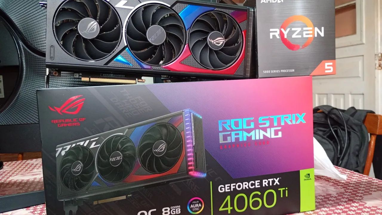 Placa de vídeo 4060ti Rog strix overclock edition IMPECÁVEL  - Foto 5