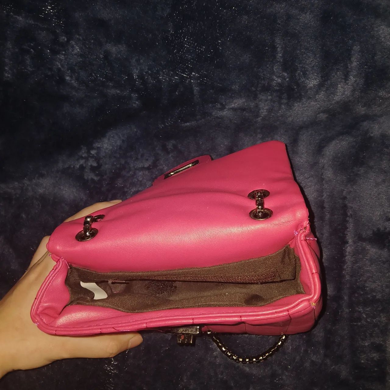 Bolsa rosa com alça ajustável  - Foto 5