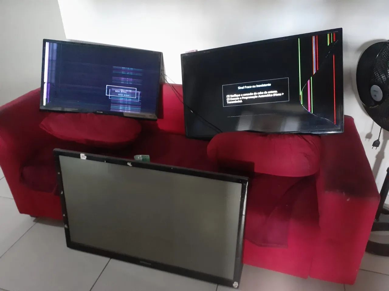 2 tvs com defeito+1plasma de brinde!  - Foto 3