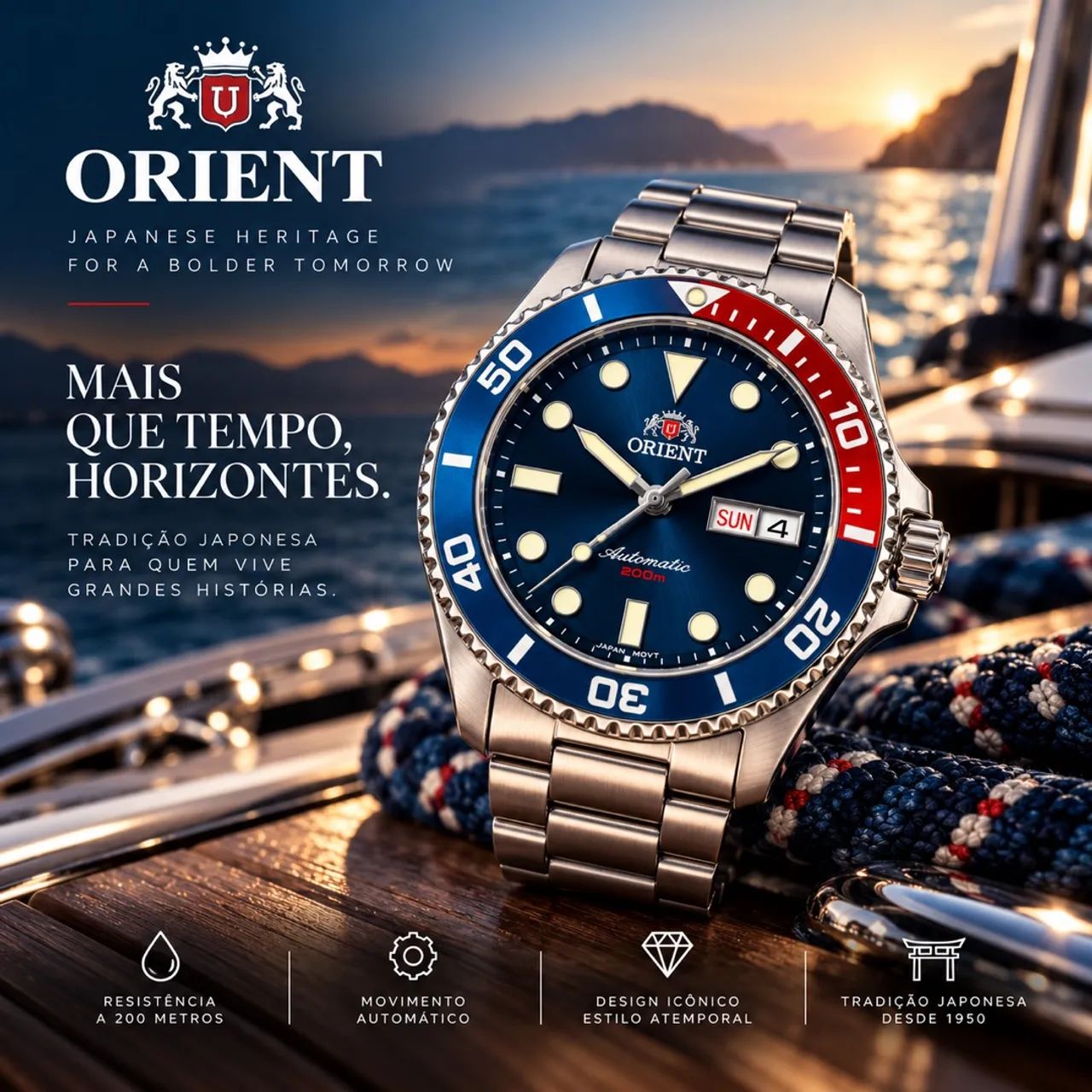 Orient Automático Submariner Pepsi