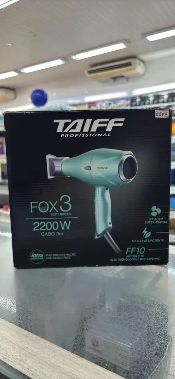 Secador Taiff Fox 3 Green - Eletroportáteis Para Cuidados Pessoais