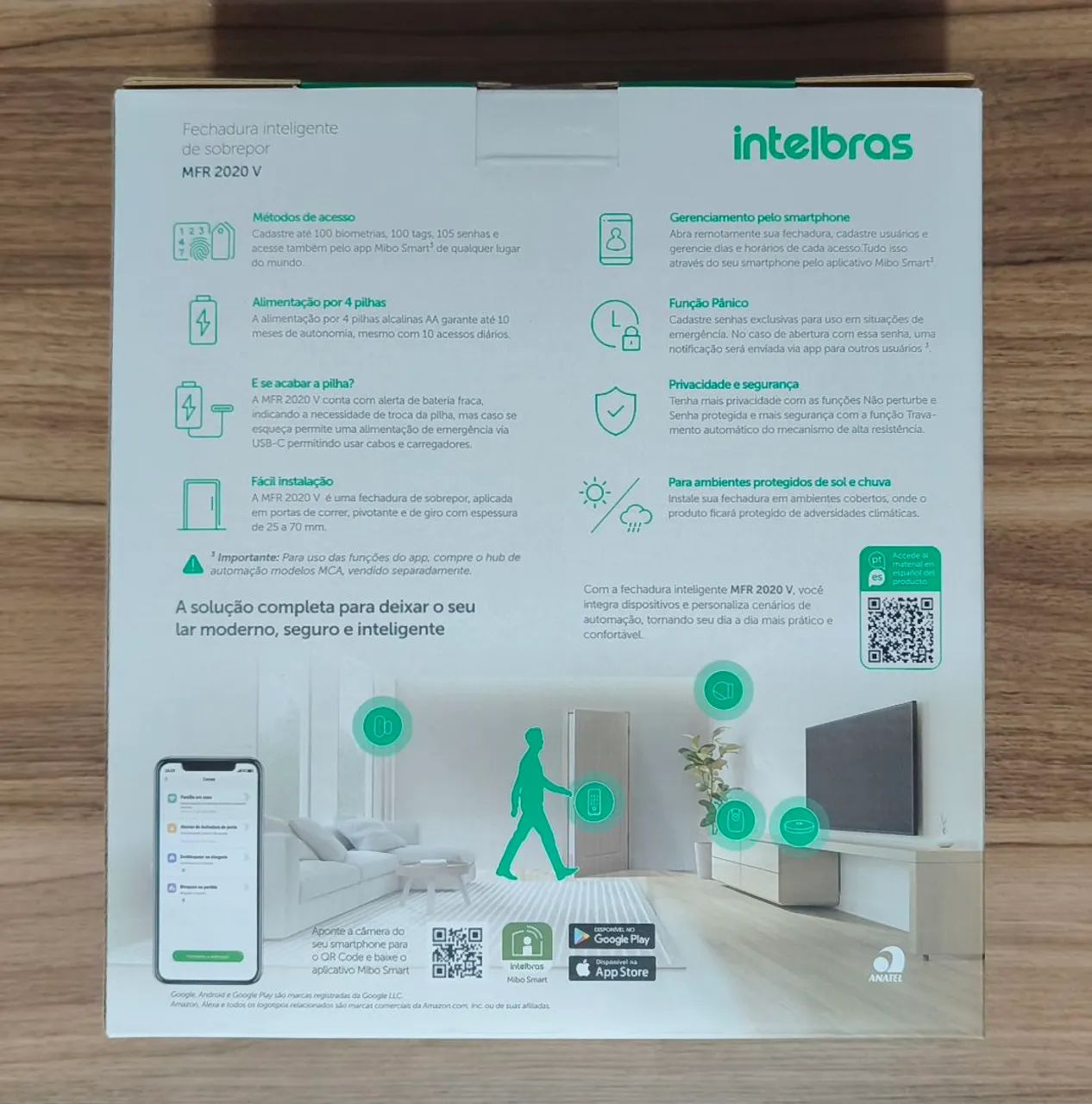 Fechadura inteligente de sobrepor Intelbras MFR 2020V - Foto 2