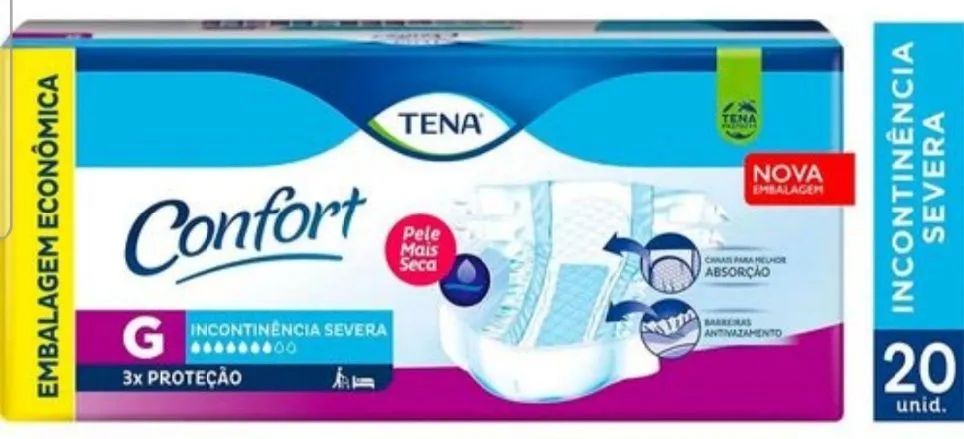 Fralda Geriátrica Tena Confort Tamanho G 20 unidades