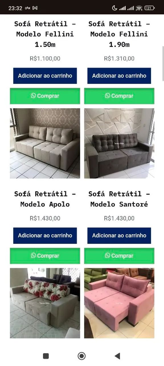 Sofa retrátil grande variedade de modelos e tamanhos  - Foto 4