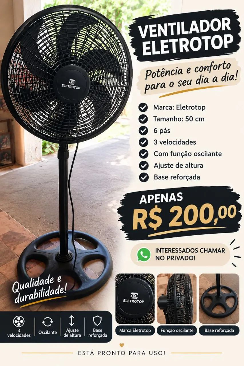 Ventilador de pedestal 