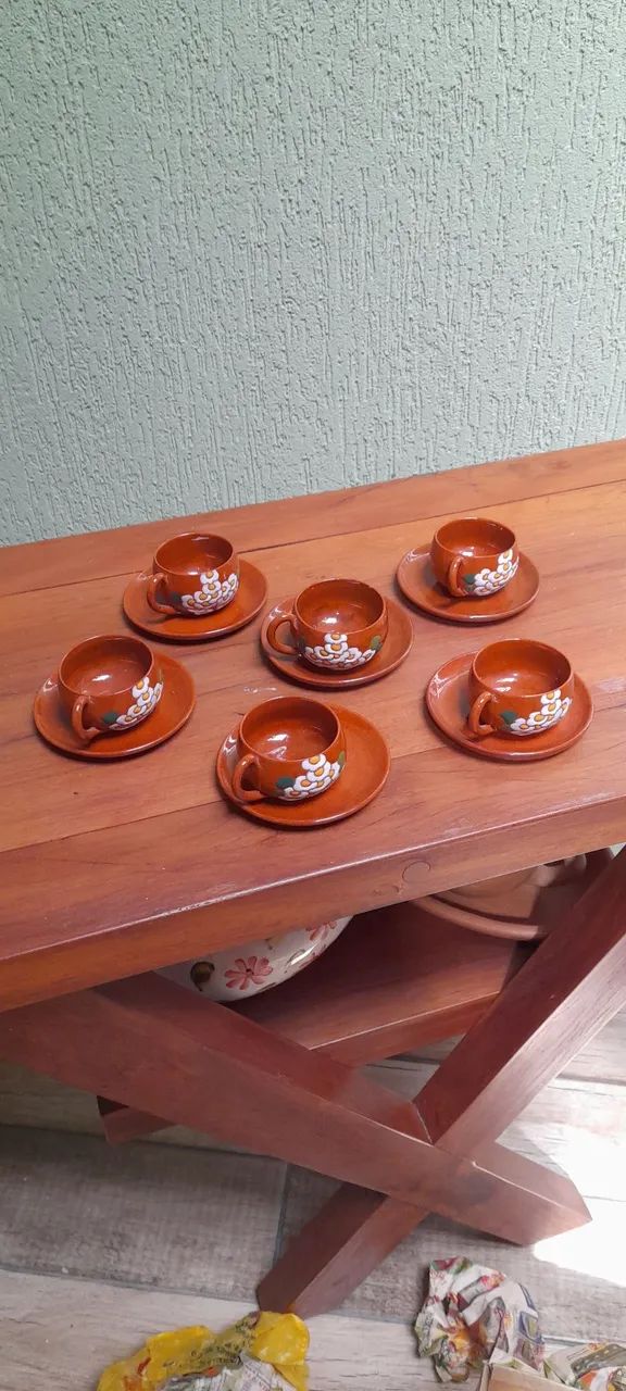 Conjunto de xícaras rustico - Foto 3