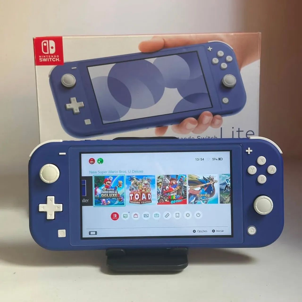 Nintendo Switch Lite Azul Desbloqueado 128gb - Foto 2
