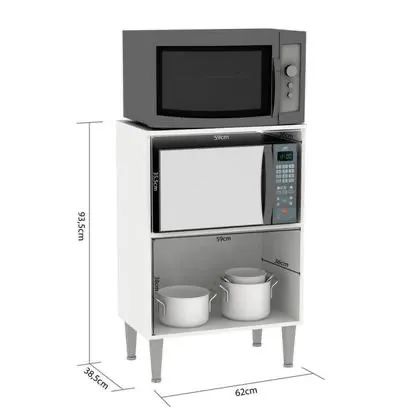 Balcao Para Forno Ba04 - Branco - Foto 2