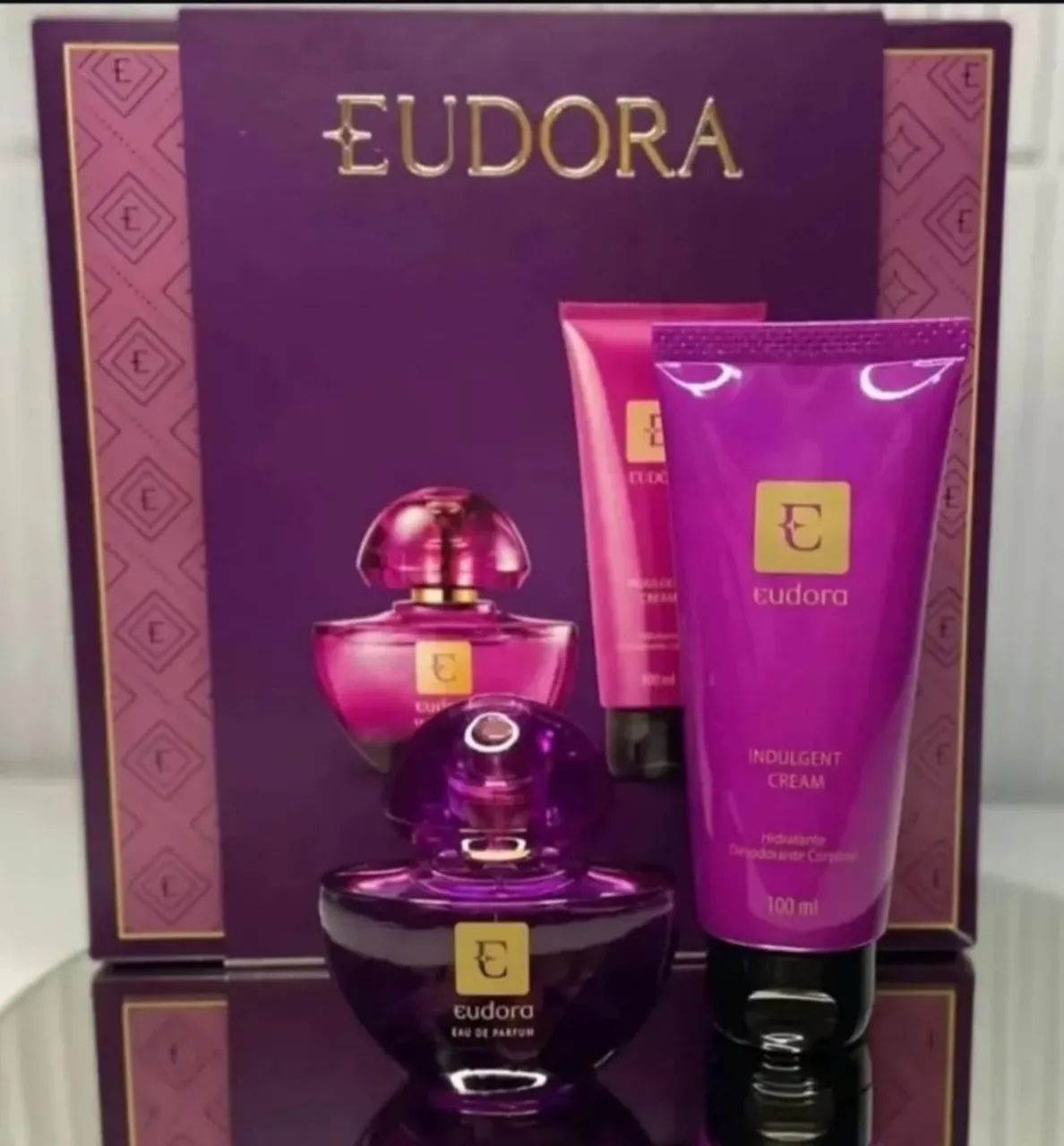 Kit Presente mini Eua de Parfum Eudora Roxinho  - Foto 5