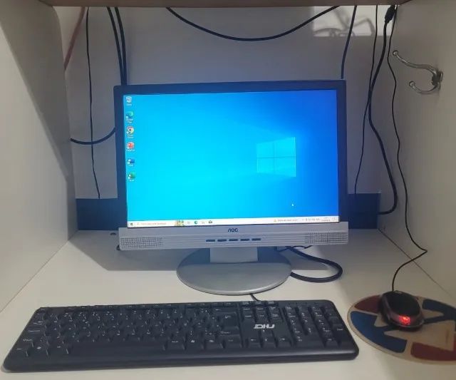 Computador Completo com SSD 120GB + Monitor AOC (Com Windows 10) USADO - Foto 2