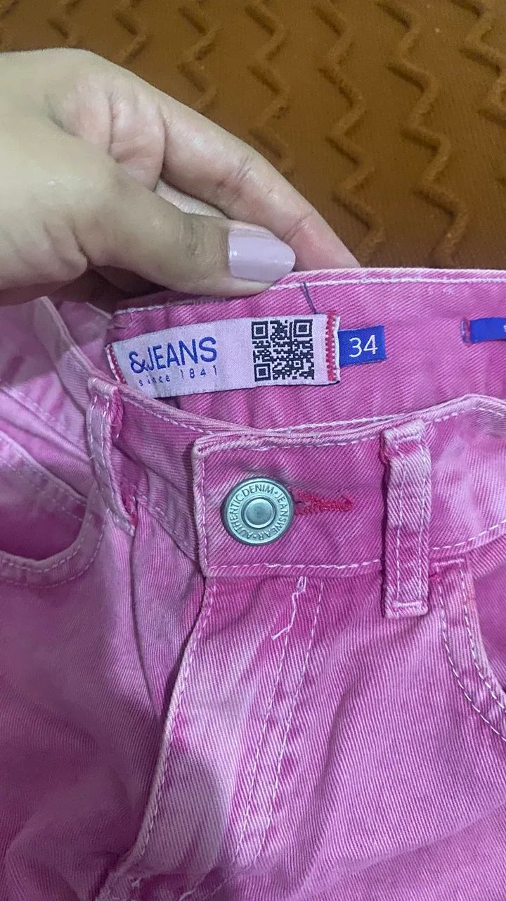 Saia jeans rosa  - Foto 3
