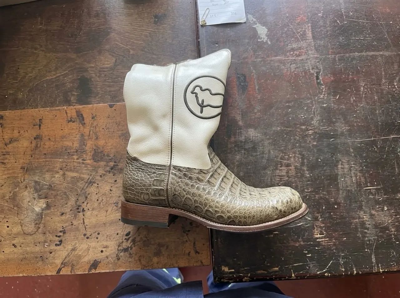 Bota Couro de Jacaré 