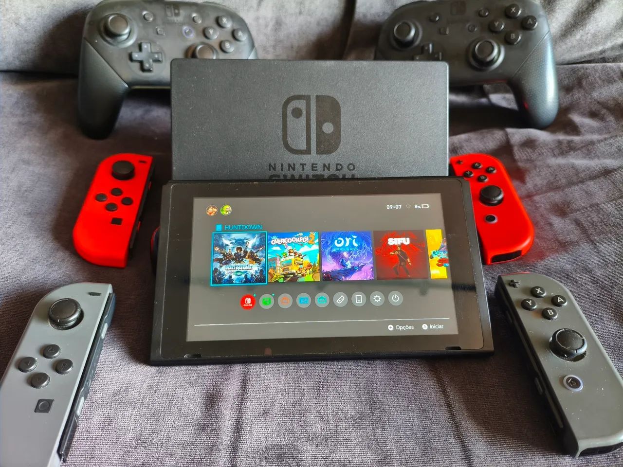 Nintendo Switch + 128Gb + pro Controller + 4 joy cons  - Foto 5