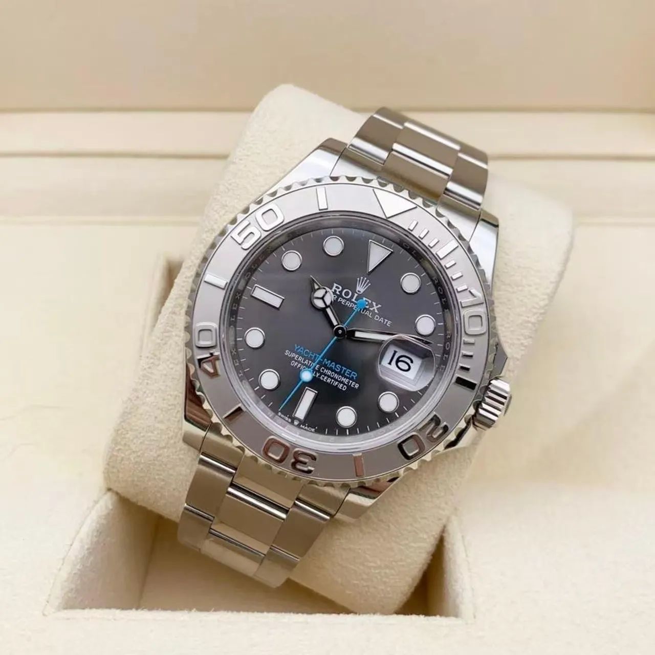 Relógio Automático rolex yatcht master platina novo