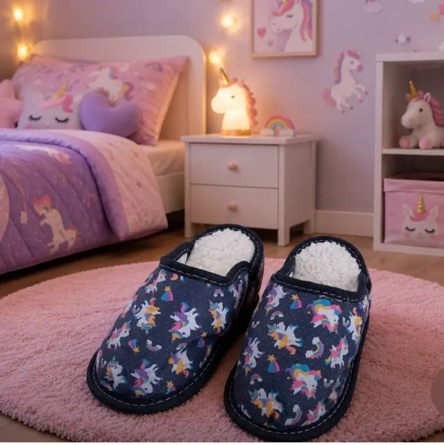 Pantufa infantil feminina Felpuda  - Foto 2