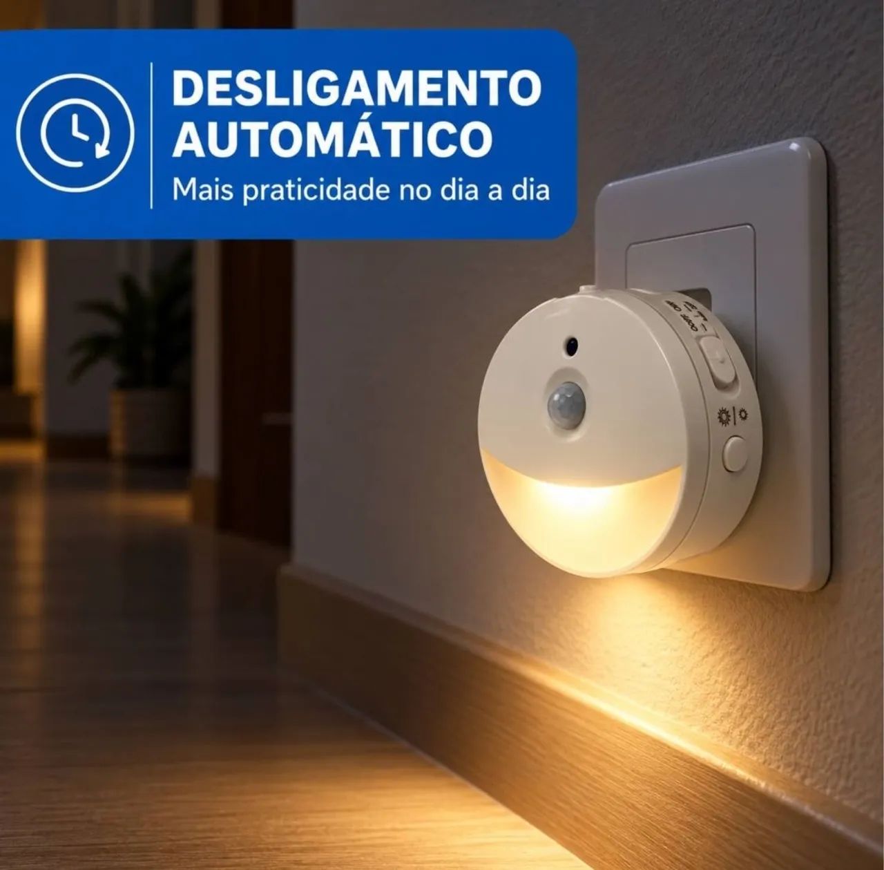 Luz Noturna LED com Sensor de Movimento Luminária Automática - Foto 3
