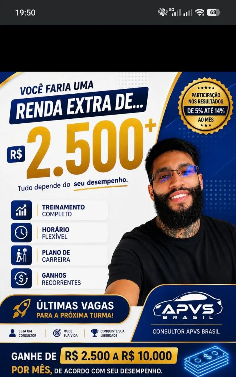 Vaga consultor de proteção veicular 