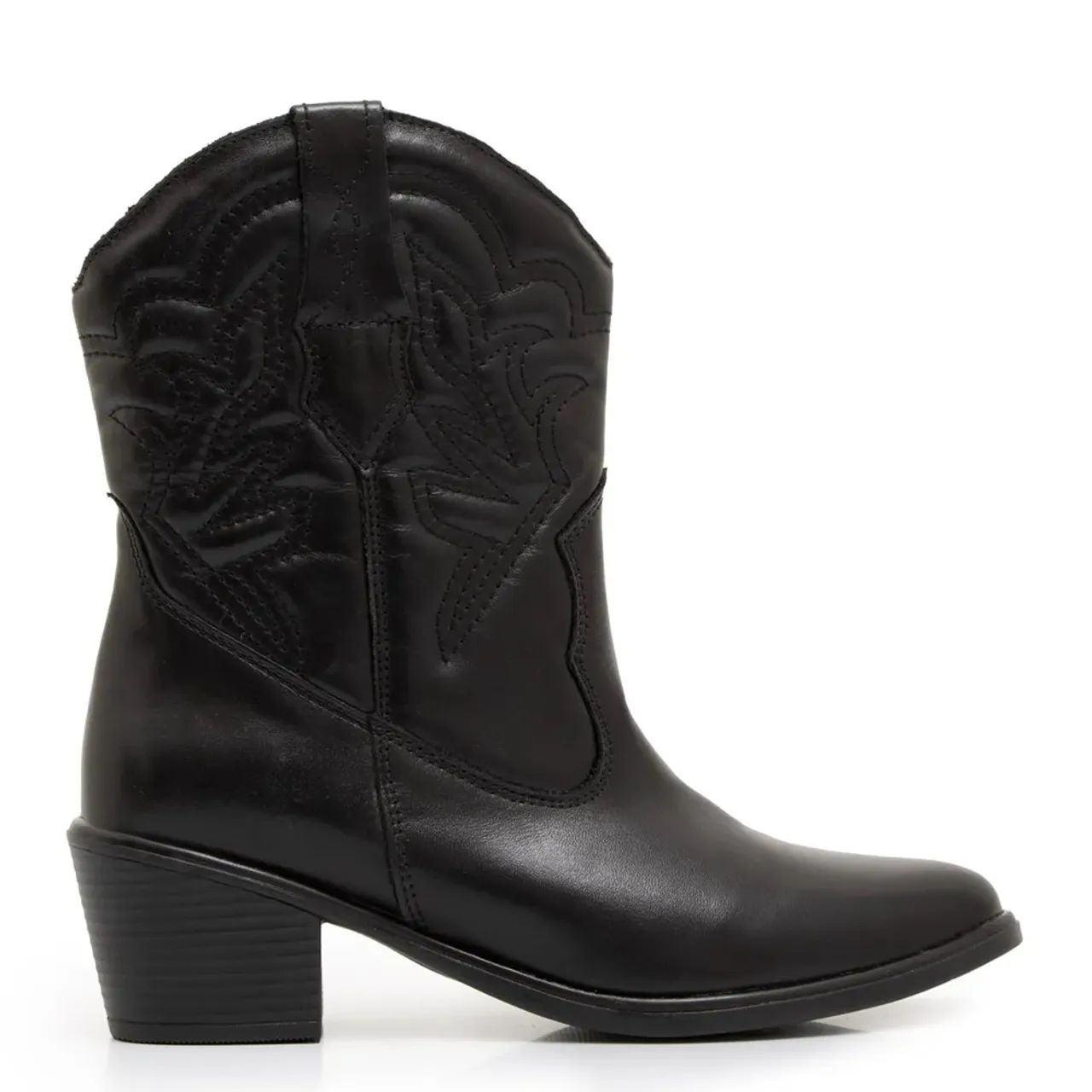 BOTA PRETA WESTERN COURO LEGITIMO