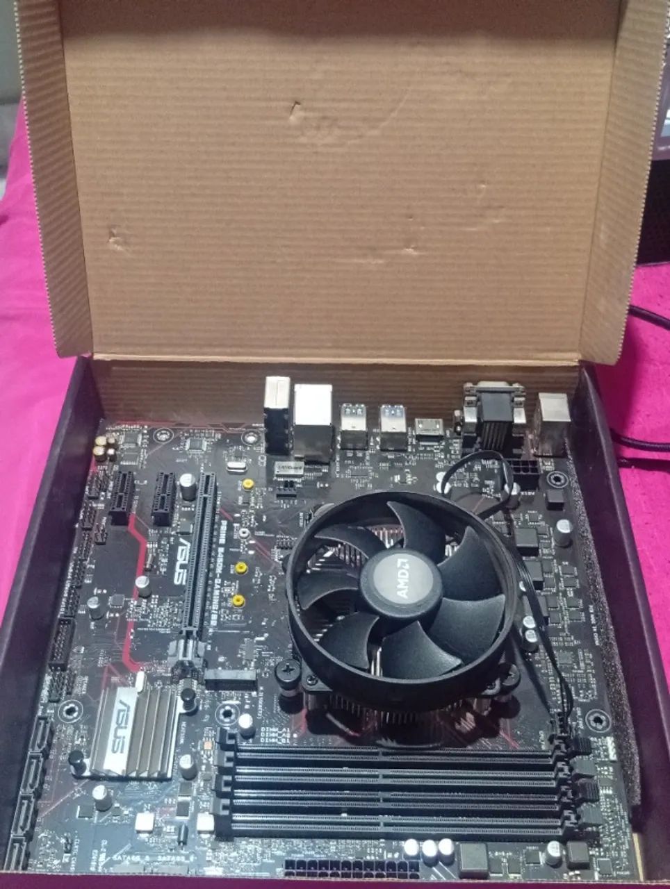 Kit Placa Mãe B450M Prime Gaming + Ryzen 5 1500X