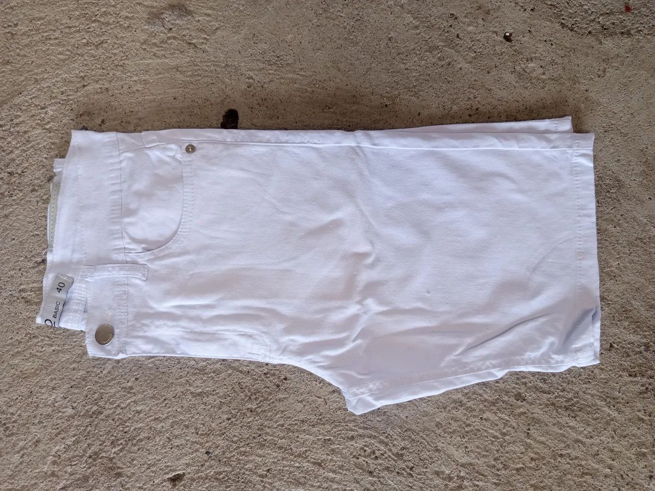 Calção Jeans 40 Branco - Foto 3