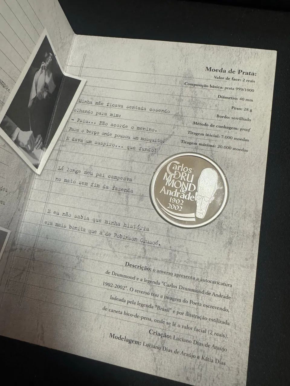 Centenary Coin of Carlos Drummond de Andrade446519857937786883