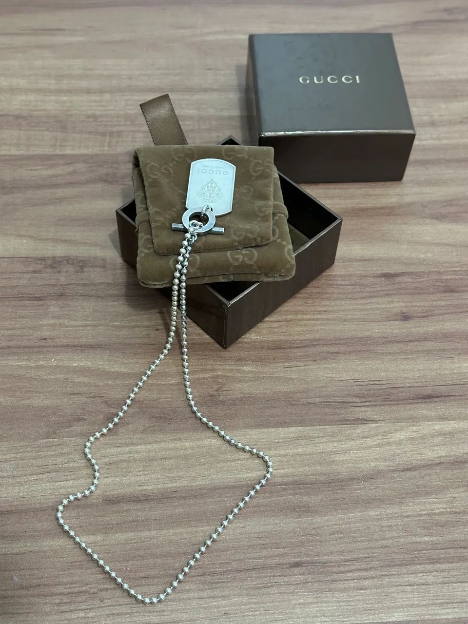 Colar Gucci original em prata 925  - Foto 4