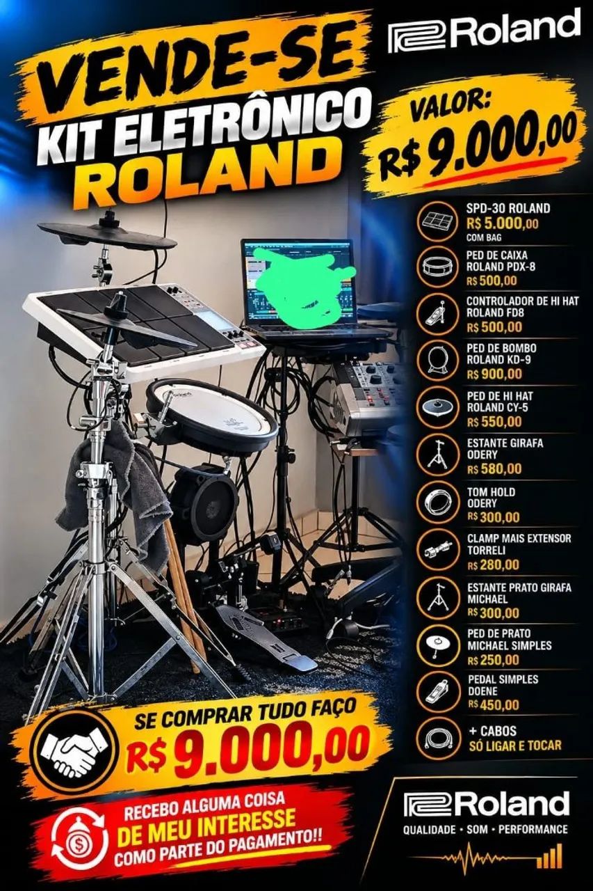 Kit eletrônico Roland 