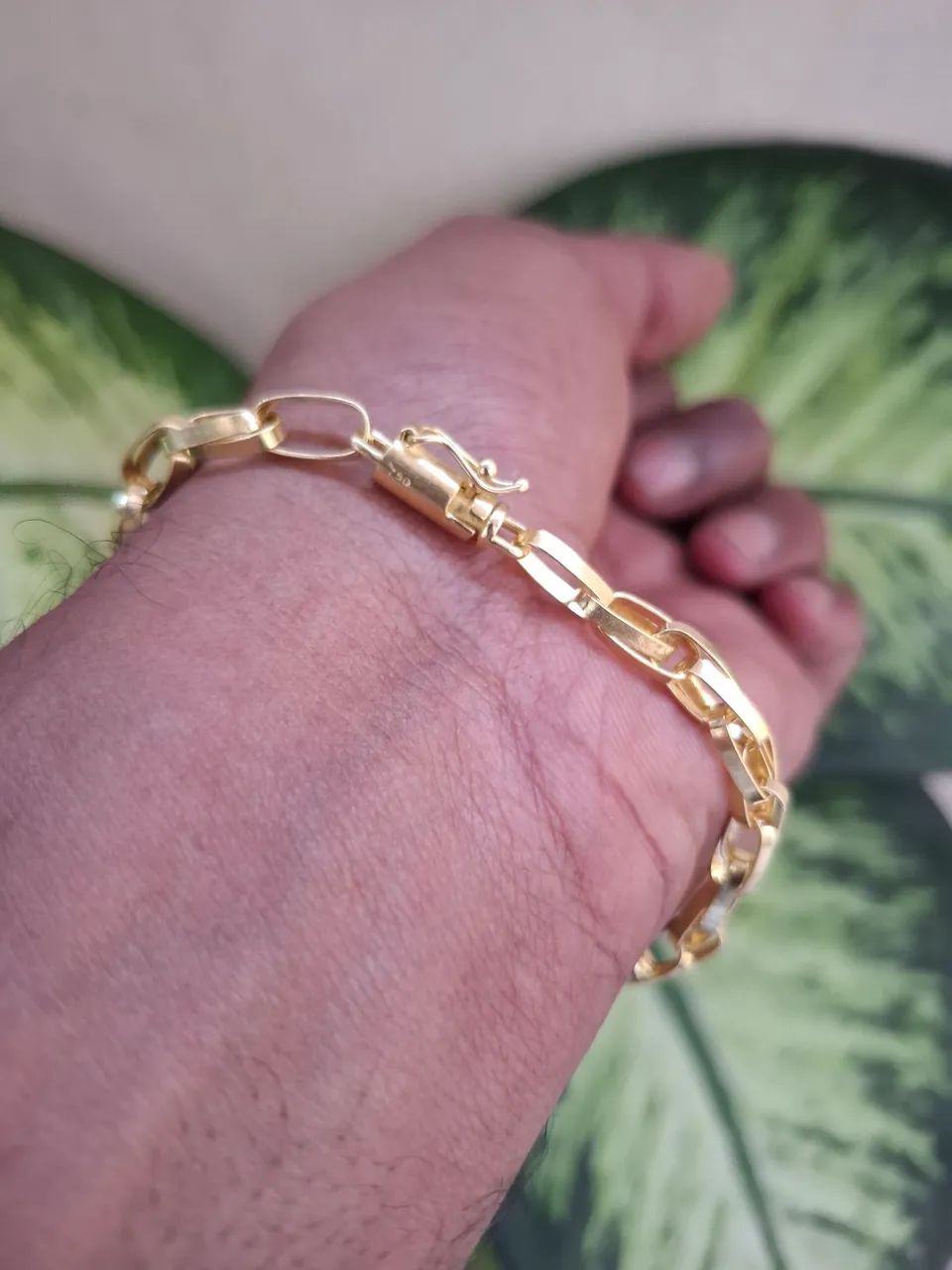 Pulseira de Moeda Antiga elo duplo 4mm - Foto 4